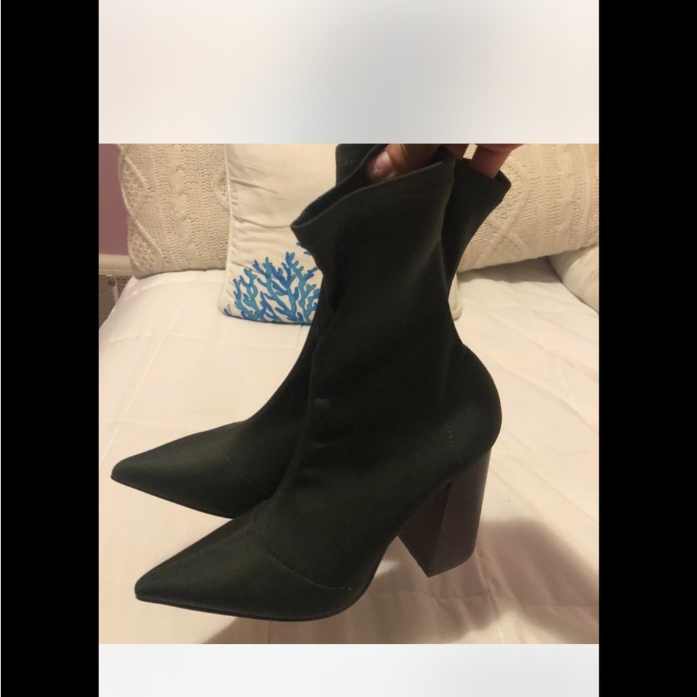 Steve Madden Black Heeled Boots with Stiletto Heel